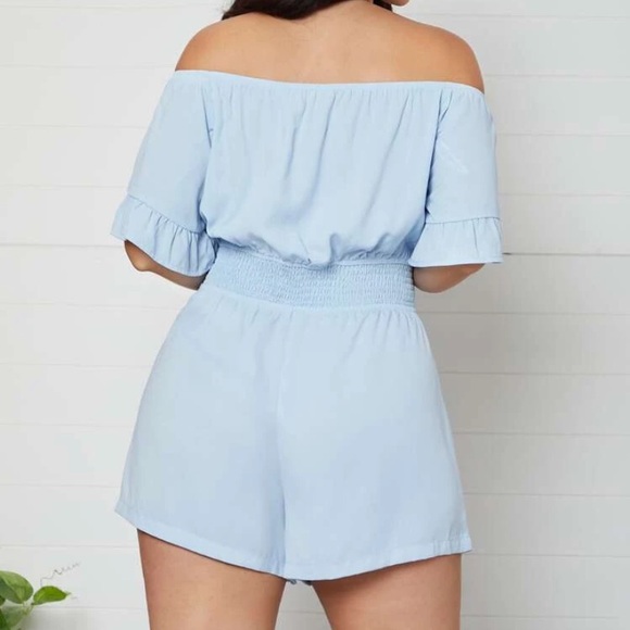 Plus Off The Shoulder Romper - Picture 8 of 11